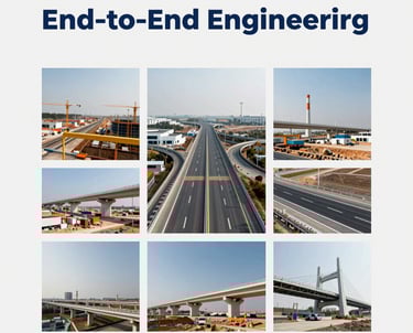 A sleek grid layout showcasing subtle icons representing expertise and collaboration.