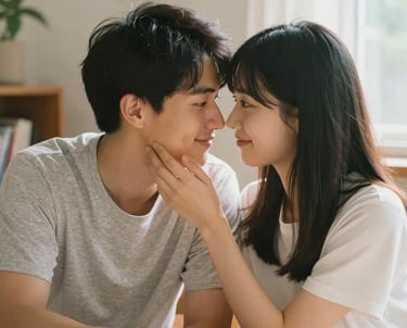 A serene couple holding hands under a starry sky with zodiac constellations glowing softly.