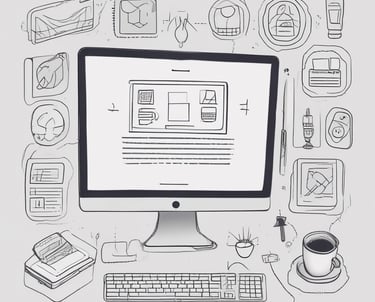 A smartphone displaying a clean, minimal text slider with bold messages in blue tones.