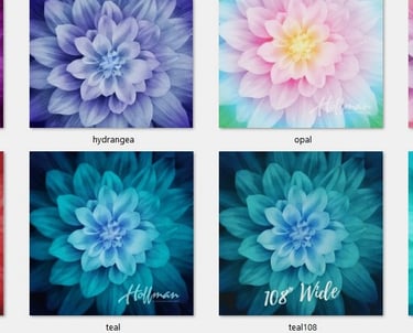 Hoffman California Fabrics, the Dream Big collection features oversized, photorealistic floral panel