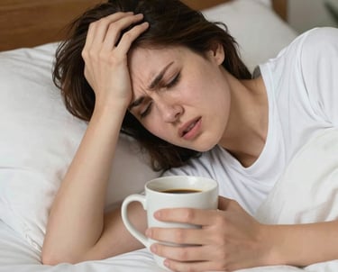 Close-up of a thoughtful patient during a psychosomatic consultation.