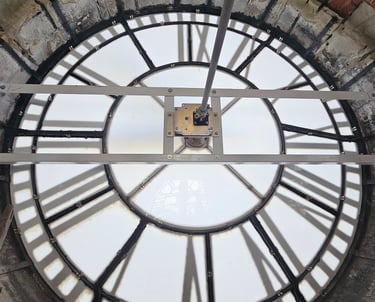 Tower Clock face inside Https://www.streetclockdepot.com