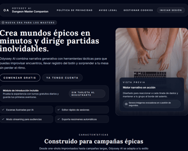 odysseyAI website screenshot