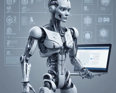 Icon showing a pencil and paper symbolizing creative content creation.