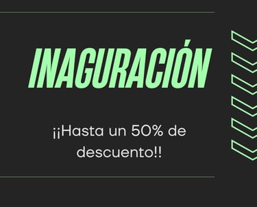 inauguración hasta un 50% de descuento