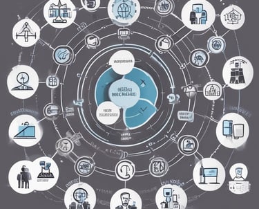 A detailed blueprint of a factory floor showing optimized workflow paths and machinery placement.
