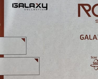 Galaxy Smoke fullbody rock slabs, 15mm thickness, available in 800x2400mm and 800x3000mm sizes.