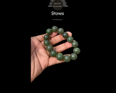 Nephrite Jade Bead Bracelet