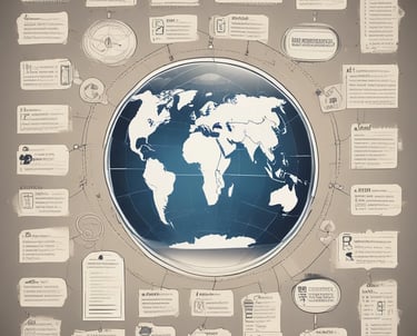 a globe map of a globe with a map of the world