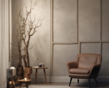 A serene workspace with minimalist design elements reflecting calm and harmony.