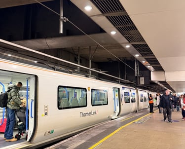 Great Northern (GN) National Rail train to Cambridge from London, UK