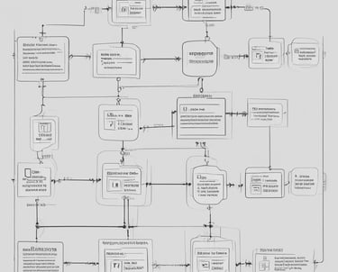 Macro tech-inspired UI flow with dark mode aesthetics.