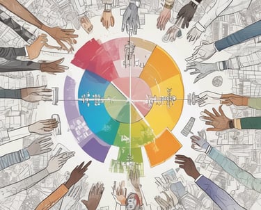 Close-up of hands assembling puzzle pieces symbolizing structured frameworks.