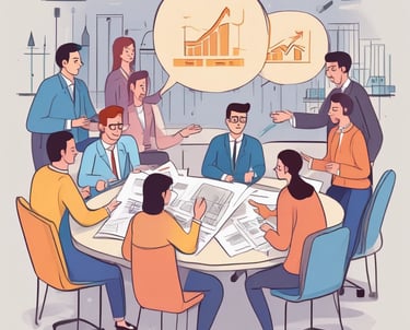 Team in a Dubai SME office engaged in a focused strategy session.