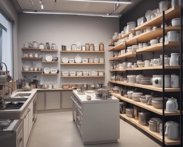 A cozy living room illuminated by stylish ceiling lights and lamps from Markaz Alsukur.