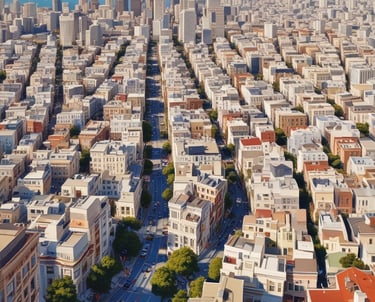 A detailed map highlighting San Francisco and its neighboring cities served.