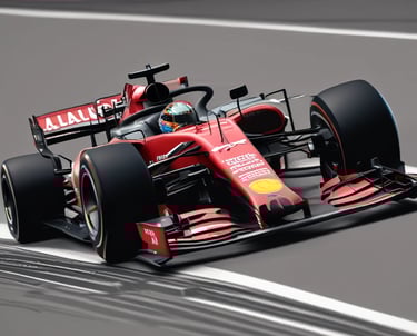 High-definition image of a sleek blue sports car engine with technological accents.