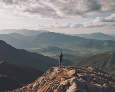 A group practicing mindfulness and yoga outdoors in a peaceful park setting.
