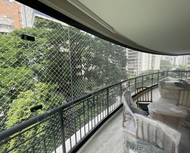 Rede de proteção para sacada em apartamento no Brooklin SP