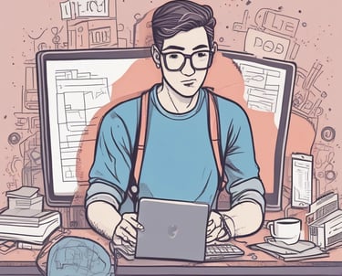 A modern laptop displaying a responsive website with clean design.