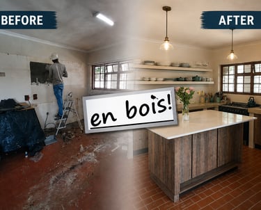 en bois!