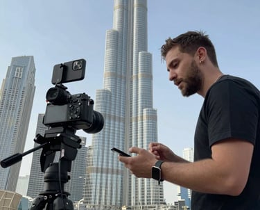 A vibrant photo of a social media influencer engaging with followers during a live event.