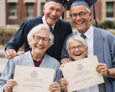 Adult focusing intensely while using a memory enhancement program.