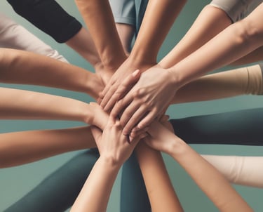 Soft glowing hands gently holding a golden light orb symbolizing inner peace and spiritual growth.