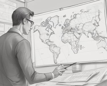 A consultant explaining data governance strategies to attentive business leaders around a conference table.