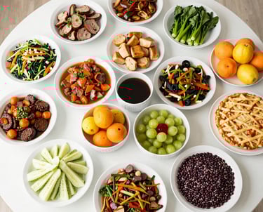 A woman smiling gently while holding a cup of herbal tea in a cozy kitchen.