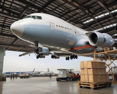 A friendly courier handing over a package to a happy customer in Nigeria.