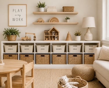 neutral home organization ideas for moms