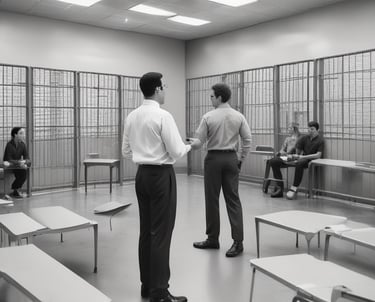 Lawyer discussing a civil case with clients in a cozy office.