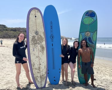 clase de surf para 3 personas