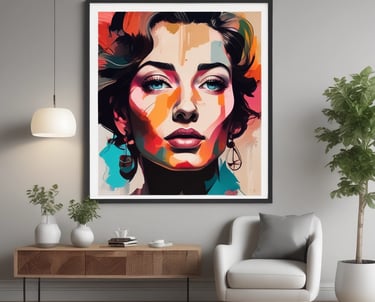 A bright, stylish living room featuring curated home decor items.