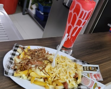 salchipapas en el restaurante Delipizza Cajamarca Tolima