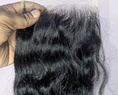 Transparent HD lace closure with natural scalp appearance and invisible hairline