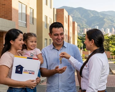 Familia recibe las llaves de su nueva vivienda