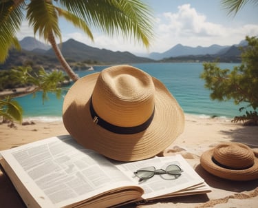 A vibrant collage showing luxury resorts, group tours, and budget travel scenes.