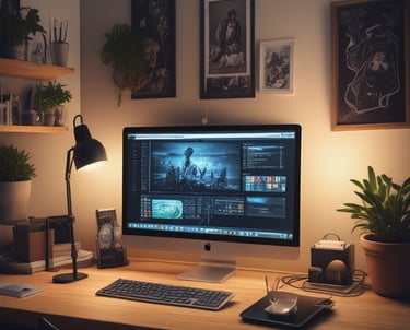 A sleek website design displayed on multiple devices showing responsive layouts.