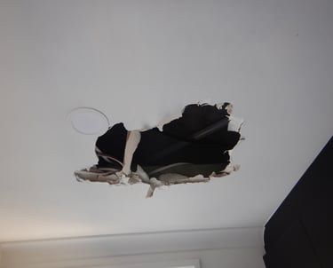 Damaged ceiling to Perth property
