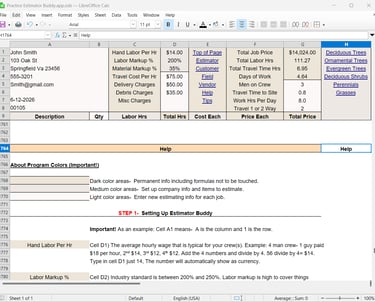 Landscape Estimating Software