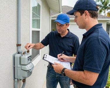 A sleek, modern home illuminated with glowing teal and cyan smart technology accents at dusk.