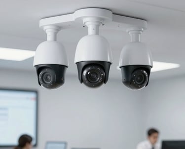 Modern access control panel installed on a sleek office door.