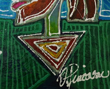 Drei Figuren stehen nebeneinander, ohne sich zu berühren. Und doch sind sie verbunden.