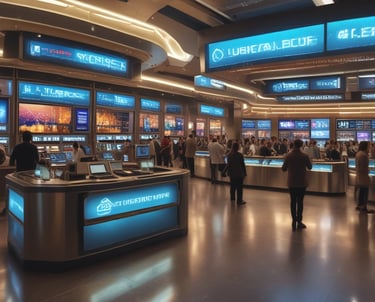 A sleek, modern office space with elegant decor reflecting luxury and professionalism.