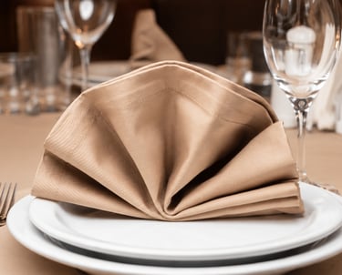 Luxury table napkins crafted for international hospitality brands, wholesalers, and home textile dis