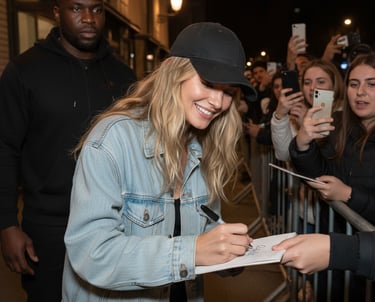 Lena SOLARI en pleine séance de dédicaces