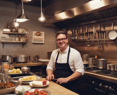 A happy young couple reviewing mortgage documents in a cozy living room.
