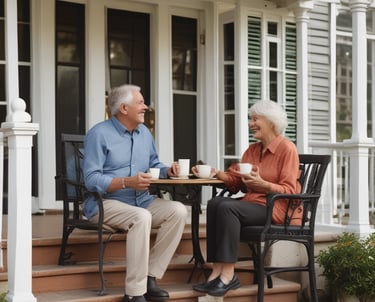 Modern home exterior with a sold sign in the front yard on a sunny day.